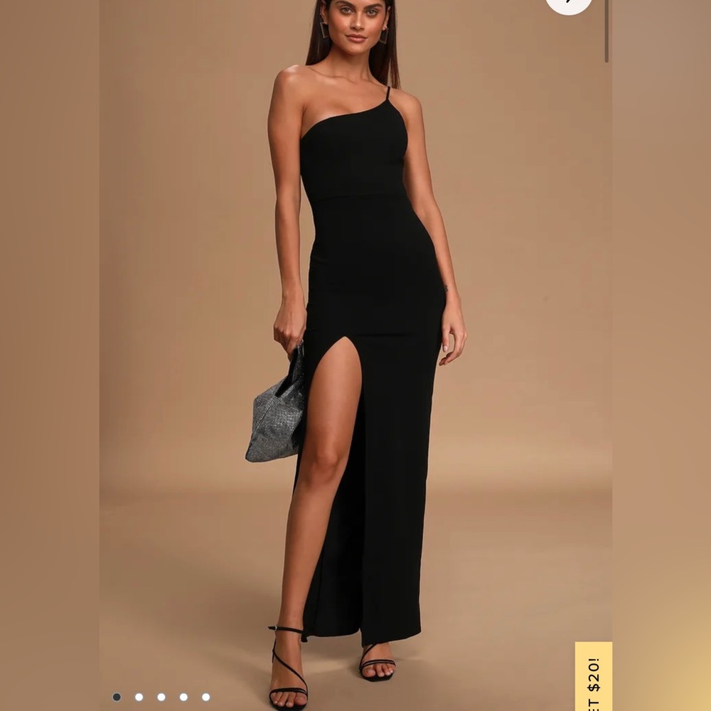 Keeper of my heart black one-shoulder maxi dress